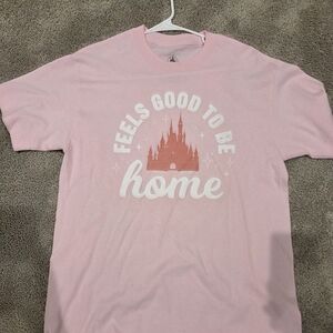 Pink DISNEY Graphic Tee with Castle Design